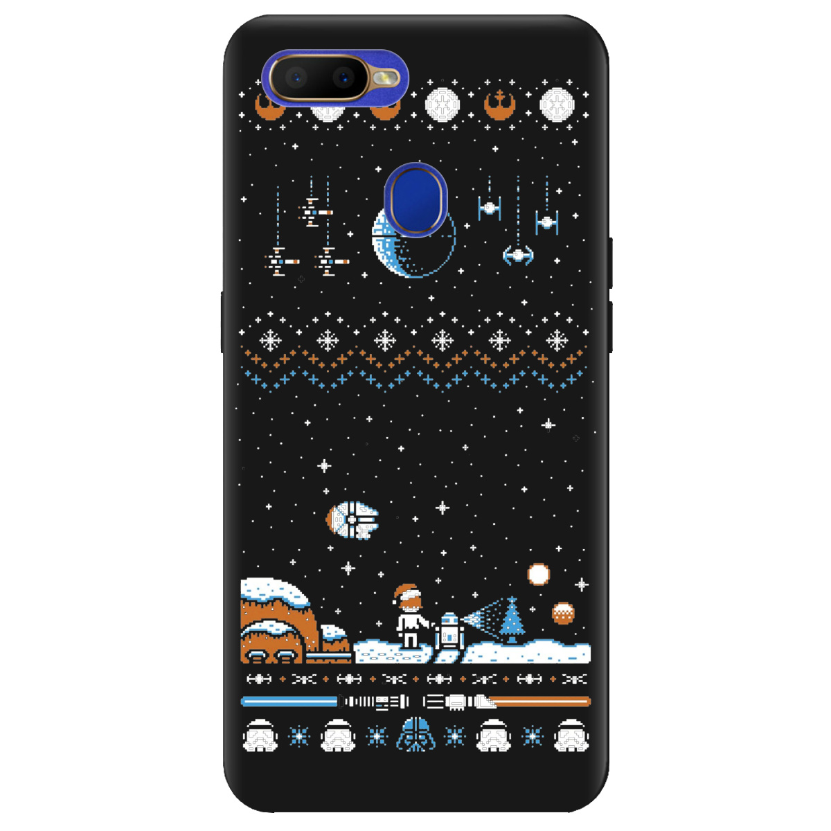Чехол для Oppo A5s черный матовый soft touch Star wars - фото 1 Чехол для Oppo A5s черный матовый soft touch Star wars - фото 1 - Чехлы для телефонов