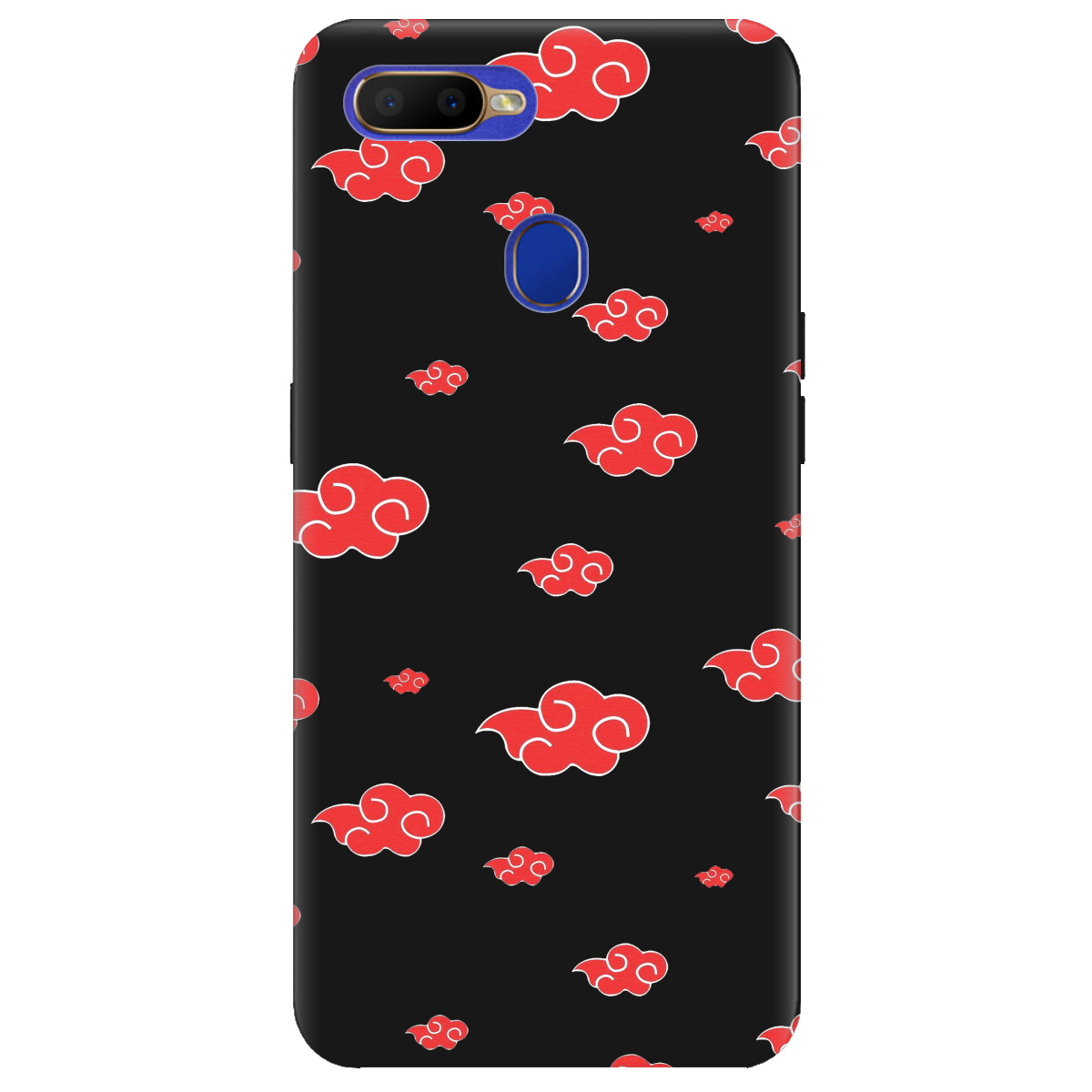 Чохол для Oppo A5s чорний матовий soft touch Akatsuki - фото 1 - Чохли для телефонів