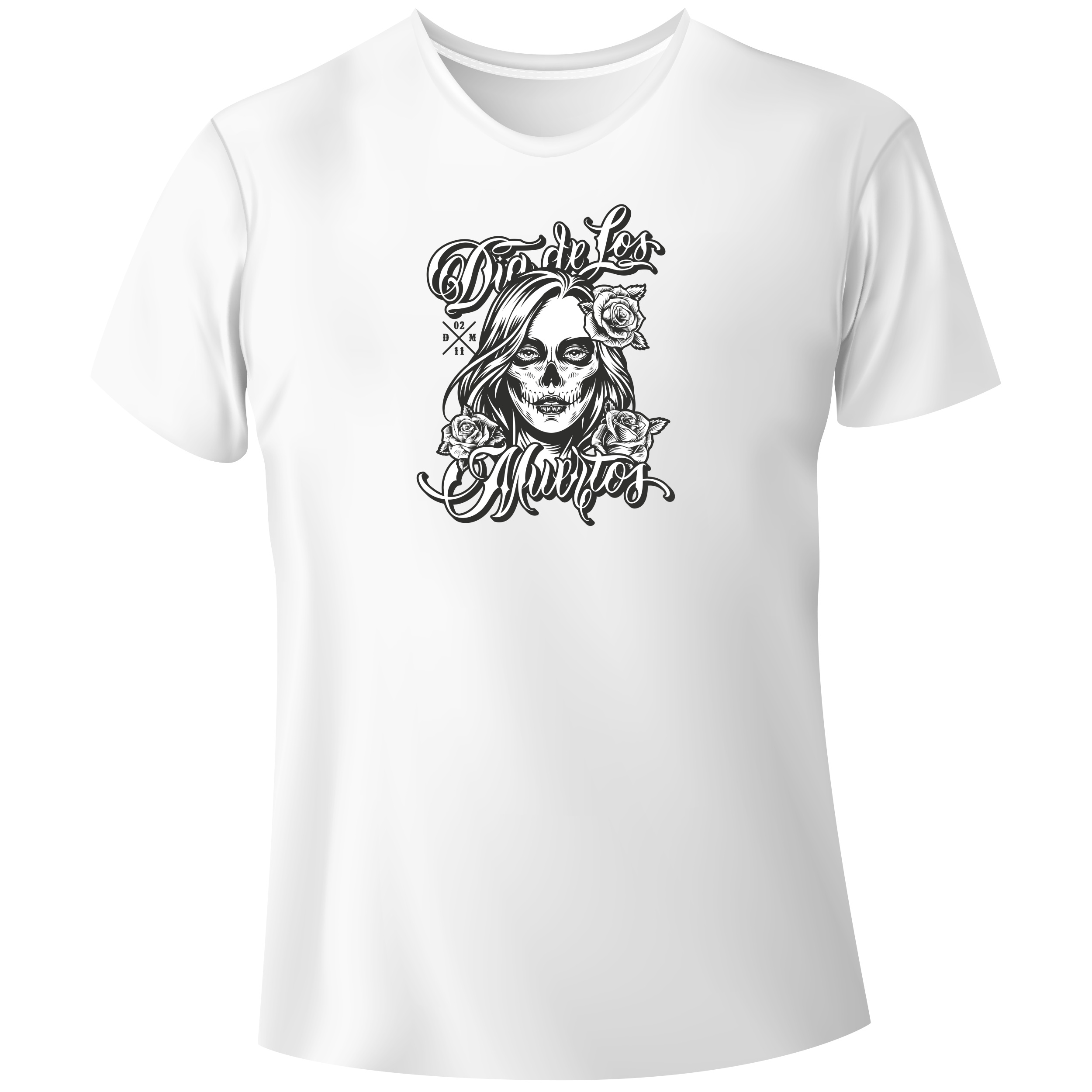 Футболка мужская белая модал "Dia de los muertos" S - фото 1 - Футболки