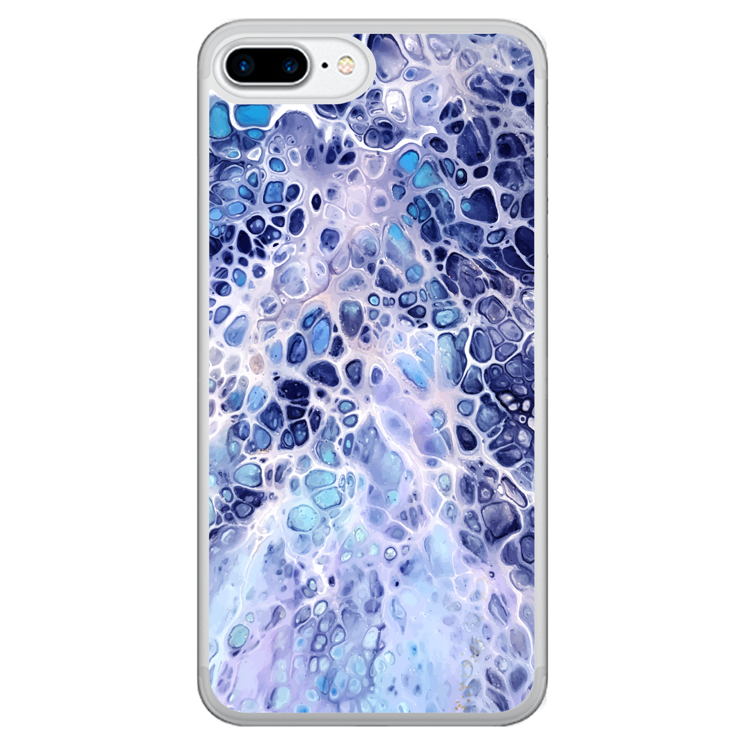 Чохол для Apple iPhone 8 Plus 2D пластиковий з напівпрозорими силіконовими бортиками Rainbow - фото 1 - Чохли для телефонів