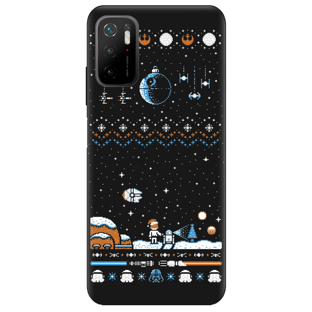 Чохол для Xiaomi Redmi Note 10 5G чорний матовий soft touch Star wars - фото 1 Чохол для Xiaomi Redmi Note 10 5G чорний матовий soft touch Star wars - фото 1 - Чохли для телефонів