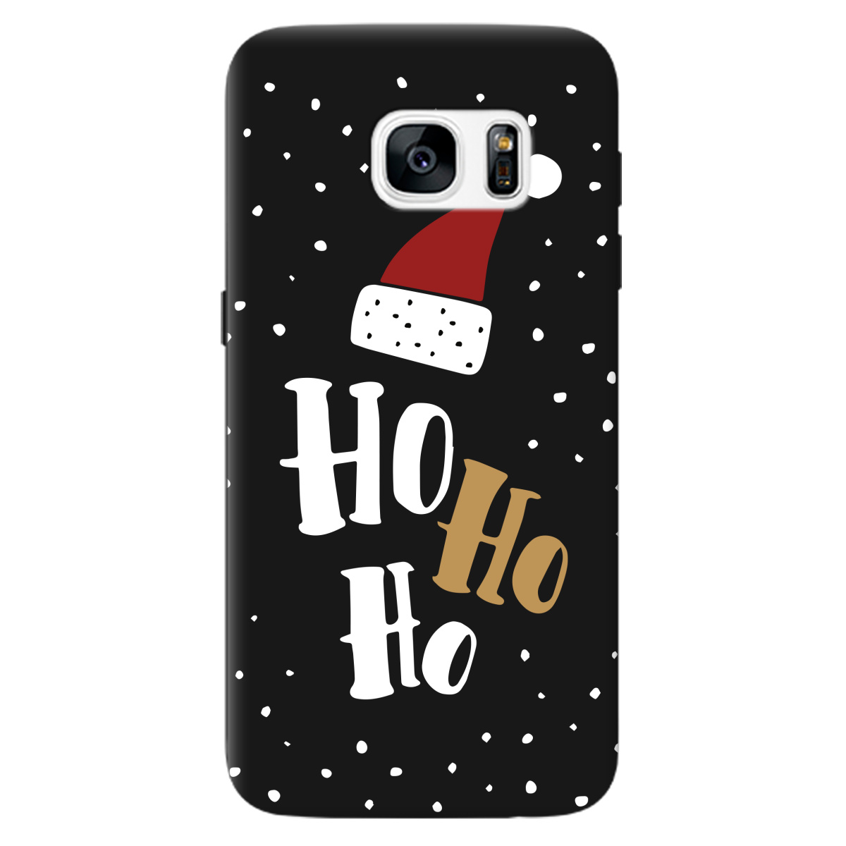 Чехол для Samsung Galaxy S7 черный матовый soft touch Ho-ho-ho - фото 1 Чехол для Samsung Galaxy S7 черный матовый soft touch Ho-ho-ho - фото 1 - Чехлы для телефонов