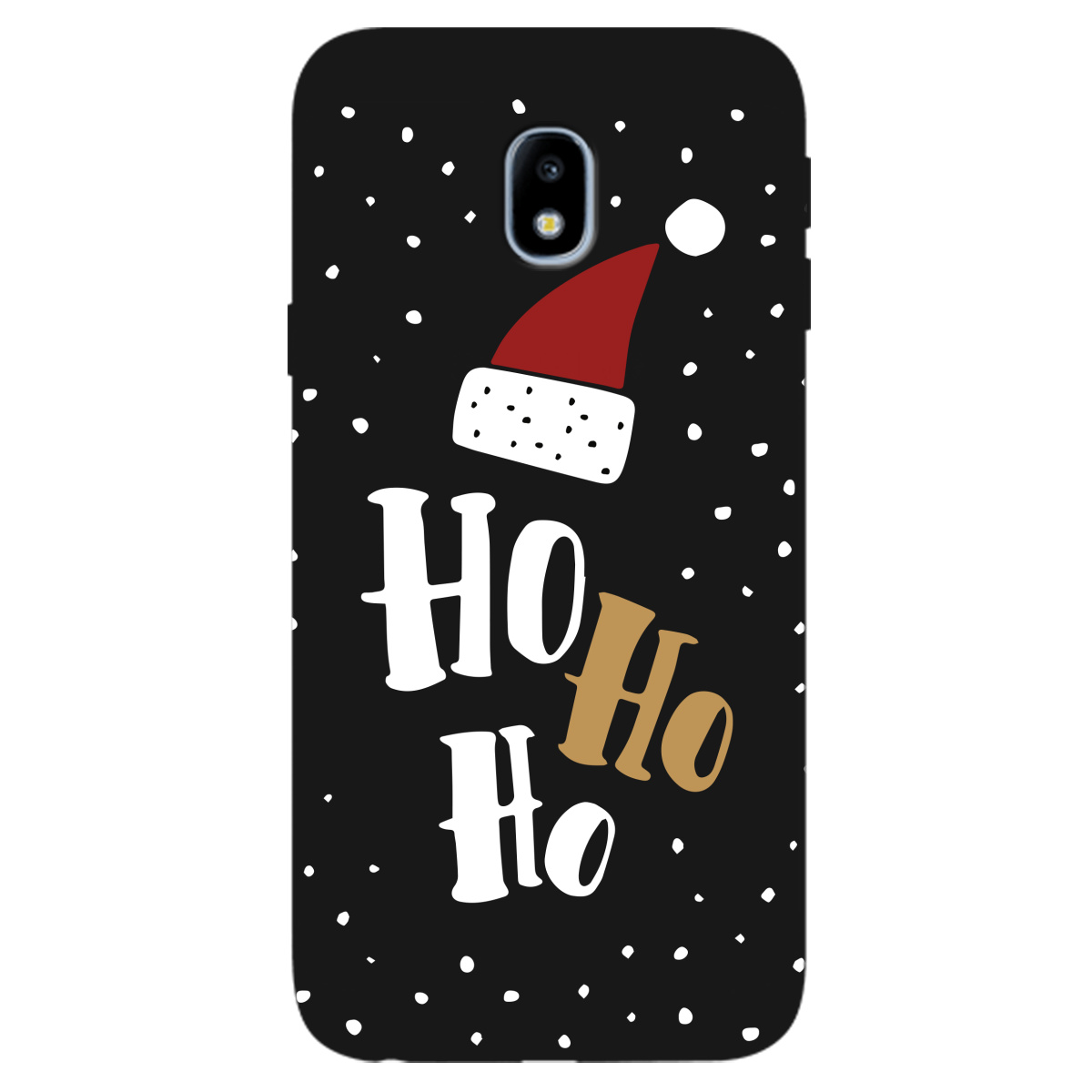 Чехол для Samsung Galaxy J3 2017 черный матовый soft touch Ho-ho-ho - фото 1 - Чехлы для телефонов