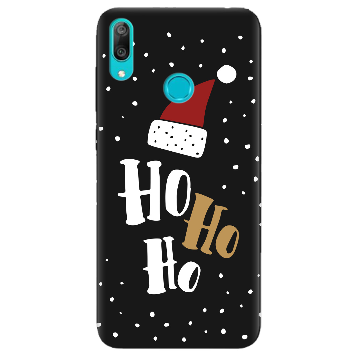Чохол для Huawei Y7 2019 чорний матовий soft touch Ho-ho-ho - фото 1 - Чохли для телефонів