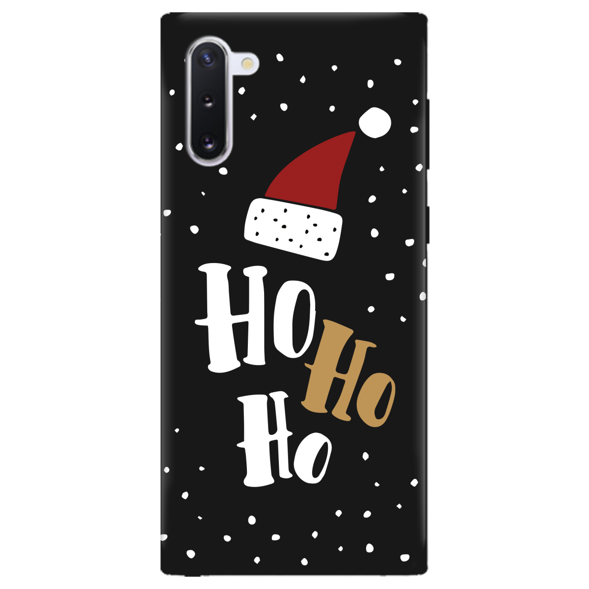 Чохол для Samsung Galaxy Note 10 чорний матовий soft touch Ho-ho-ho - фото 1 - Чохли для телефонів