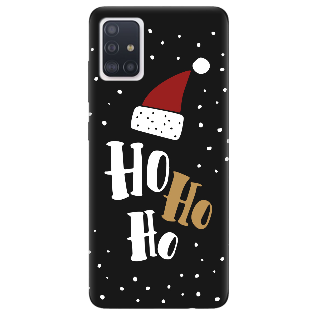 Чохол для Samsung Galaxy A71 чорний матовий soft touch Ho-ho-ho - фото 1 - Чохли для телефонів