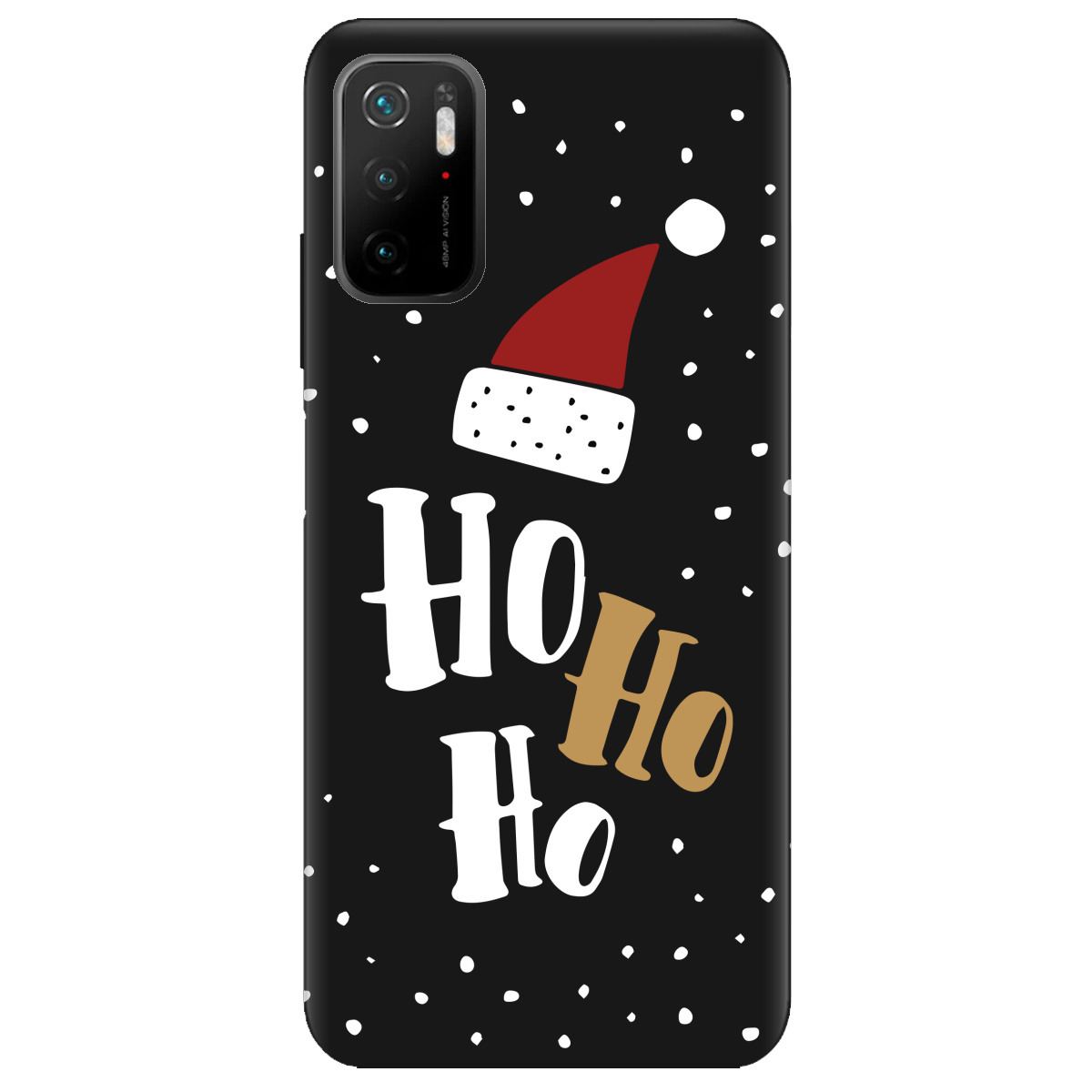 Чехол для Xiaomi Redmi Note 10 5G черный матовый soft touch Ho-ho-ho - фото 1 - Чехлы для телефонов