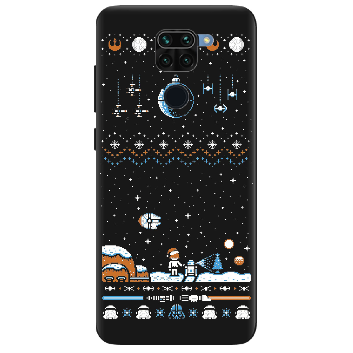 Чехол для Xiaomi Redmi Note 9 черный матовый soft touch Star wars - фото 1 Чехол для Xiaomi Redmi Note 9 черный матовый soft touch Star wars - фото 1 - Чехлы для телефонов
