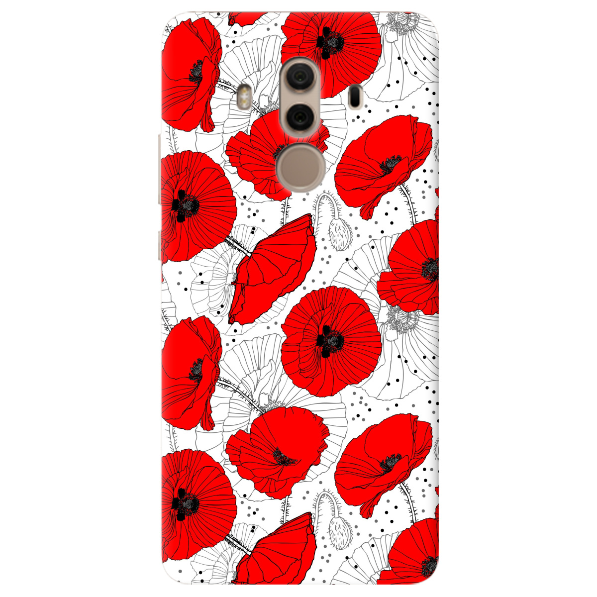 Чохол для Huawei Mate 10 Pro Red flower - фото 1 Чохол для Huawei Mate 10 Pro Red flower - фото 1 - Чохли для телефонів