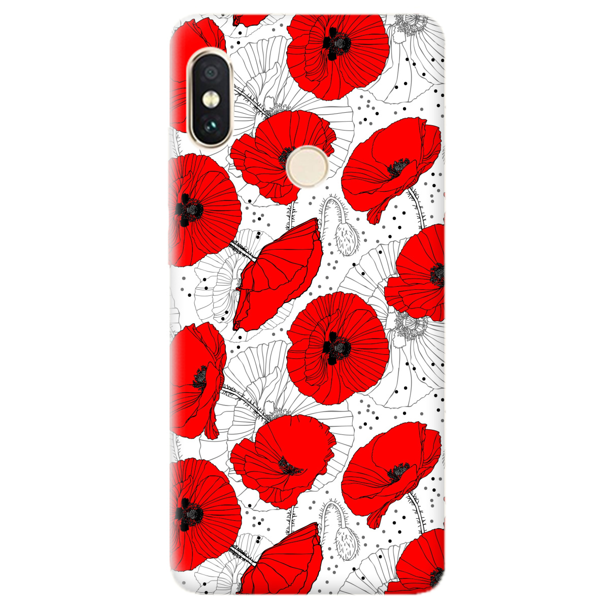 Чохол для Xiaomi Redmi Note 5 Red flower - фото 1 - Чохли для телефонів