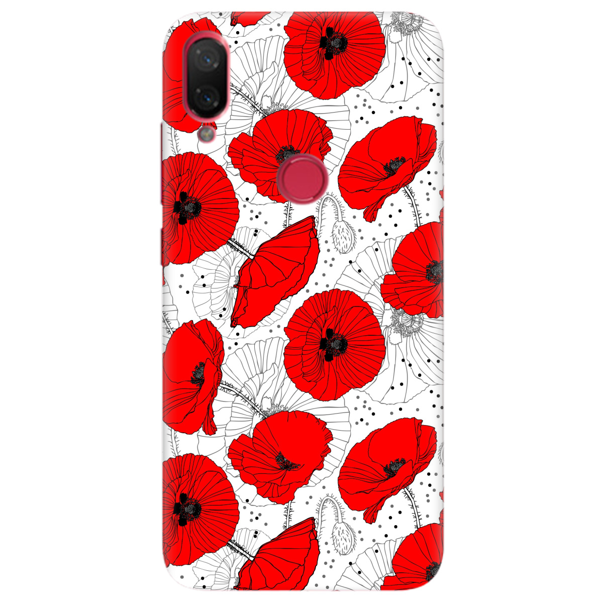 Чехол для Xiaomi Mi Play Red flower - фото 1 - Чехлы для телефонов