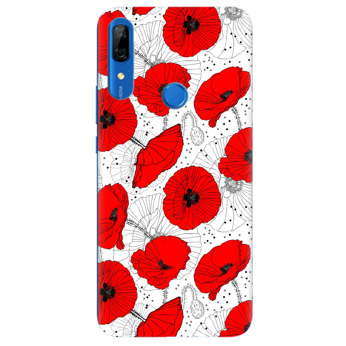 Чехол для Huawei P Smart Z Red flower - фото 1 Чехол для Huawei P Smart Z Red flower - фото 1 - Чехлы для телефонов