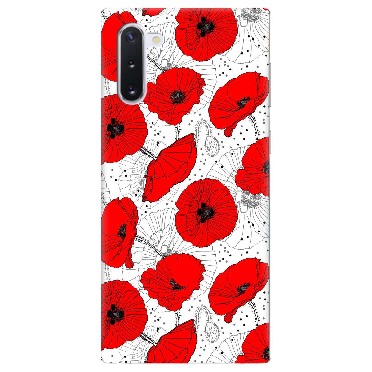 Чохол для Samsung Galaxy Note 10 Red flower - фото 1 - Чохли для телефонів