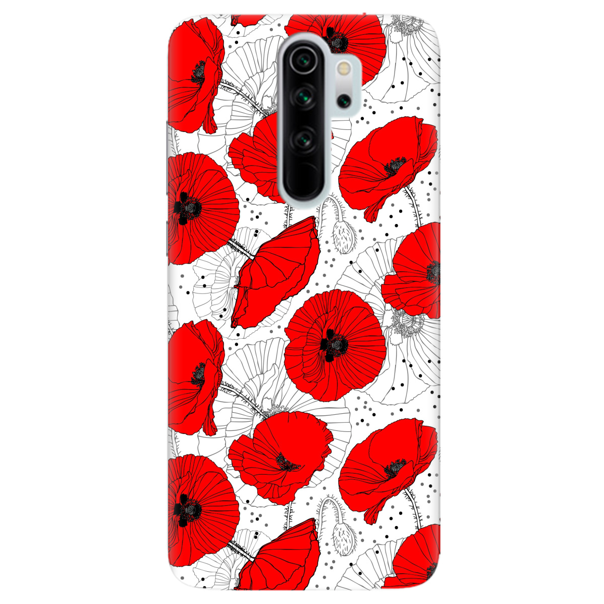 Чехол для Xiaomi Redmi Note 8 Pro Red flower - фото 1 Чехол для Xiaomi Redmi Note 8 Pro Red flower - фото 1 - Чехлы для телефонов
