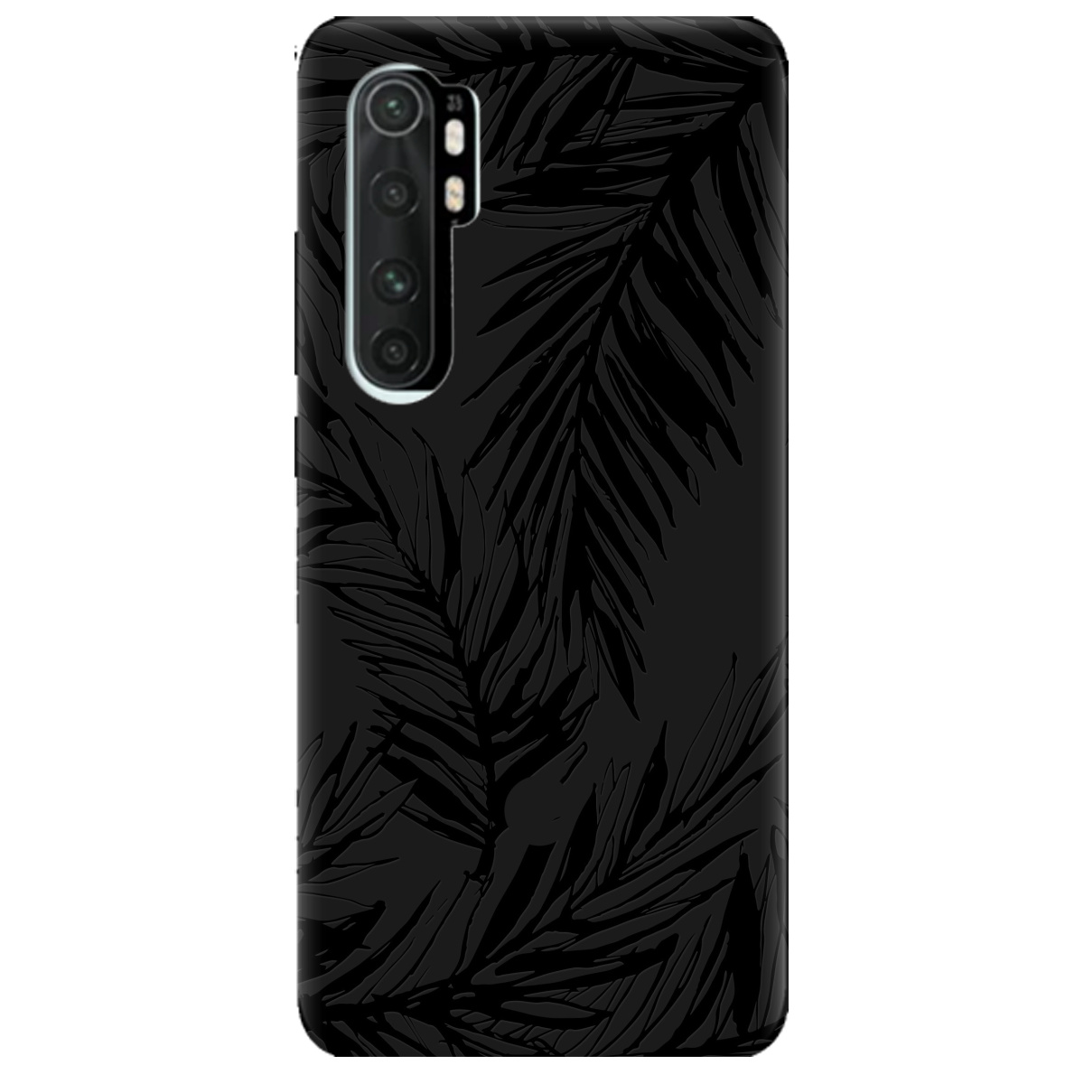 Чехол для Xiaomi Mi Note 10 Lite черный матовый soft touch Tropics - фото 1 Чехол для Xiaomi Mi Note 10 Lite черный матовый soft touch Tropics - фото 1 - Чехлы для телефонов
