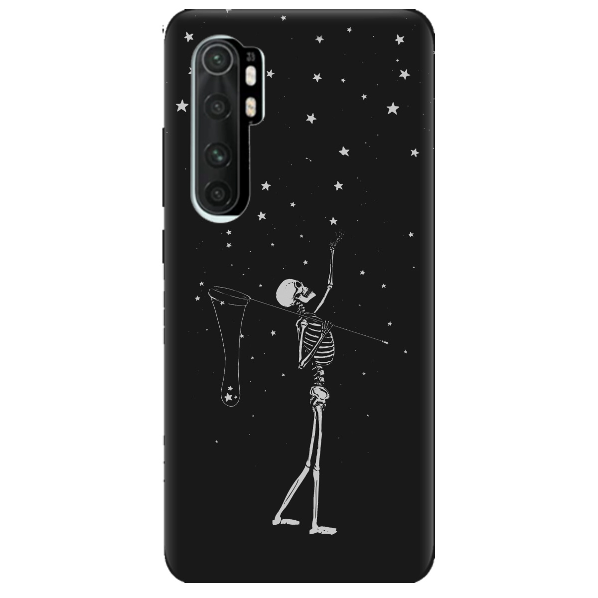 Чехол для Xiaomi Mi Note 10 Lite черный матовый soft touch Stars night - фото 1 - Чехлы для телефонов