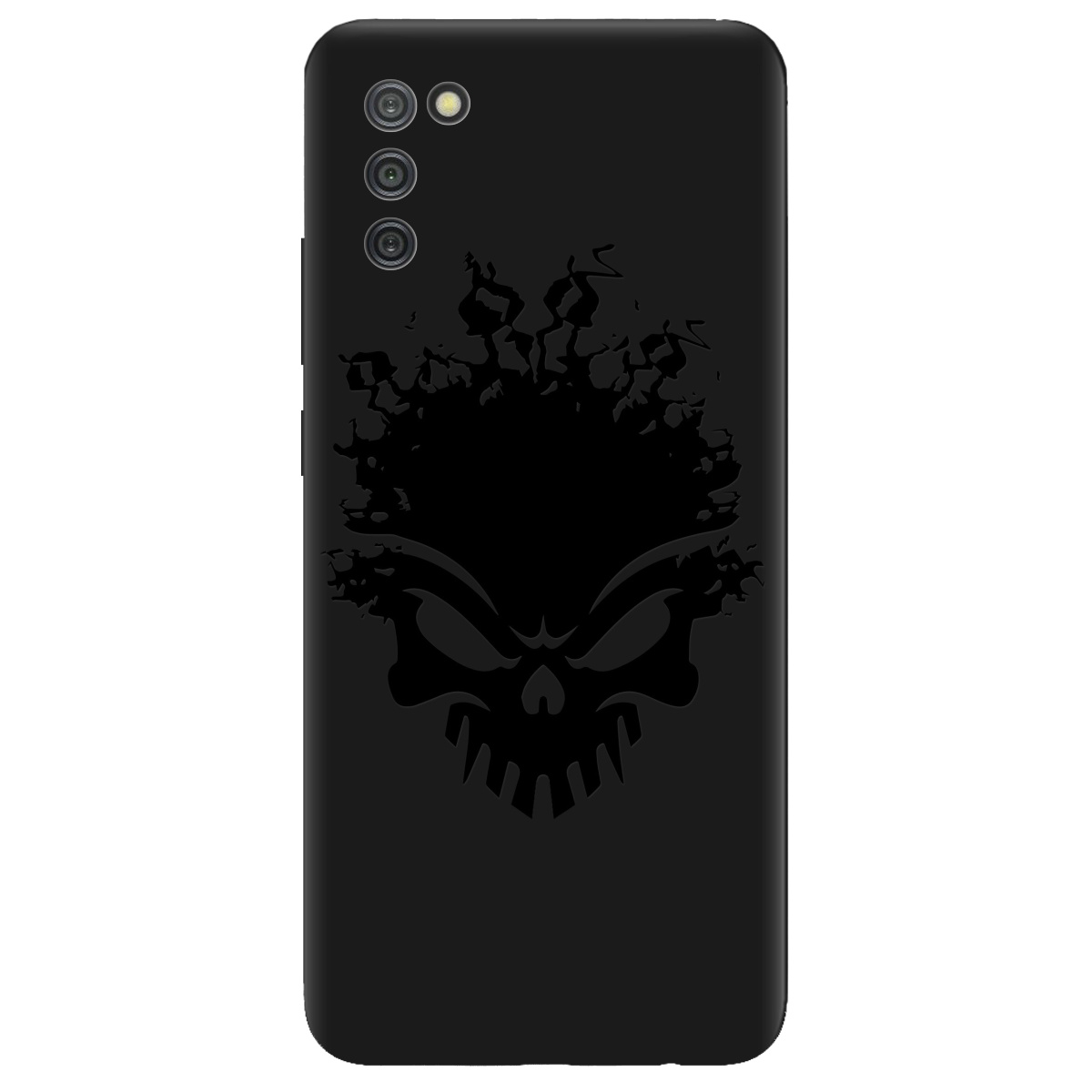 Чехол для Samsung Galaxy A02s черный матовый soft touch Ugolek - фото 1 - Чехлы для телефонов