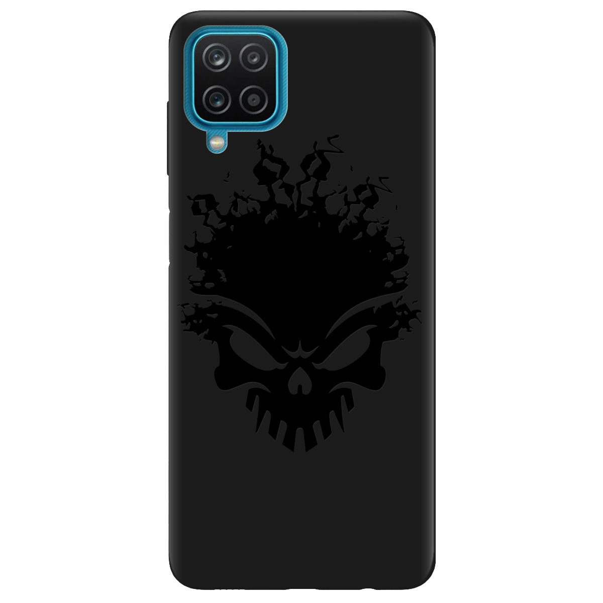 Чохол для Samsung Galaxy A12 чорний матовий soft touch Ugolek - фото 1 - Чохли для телефонів