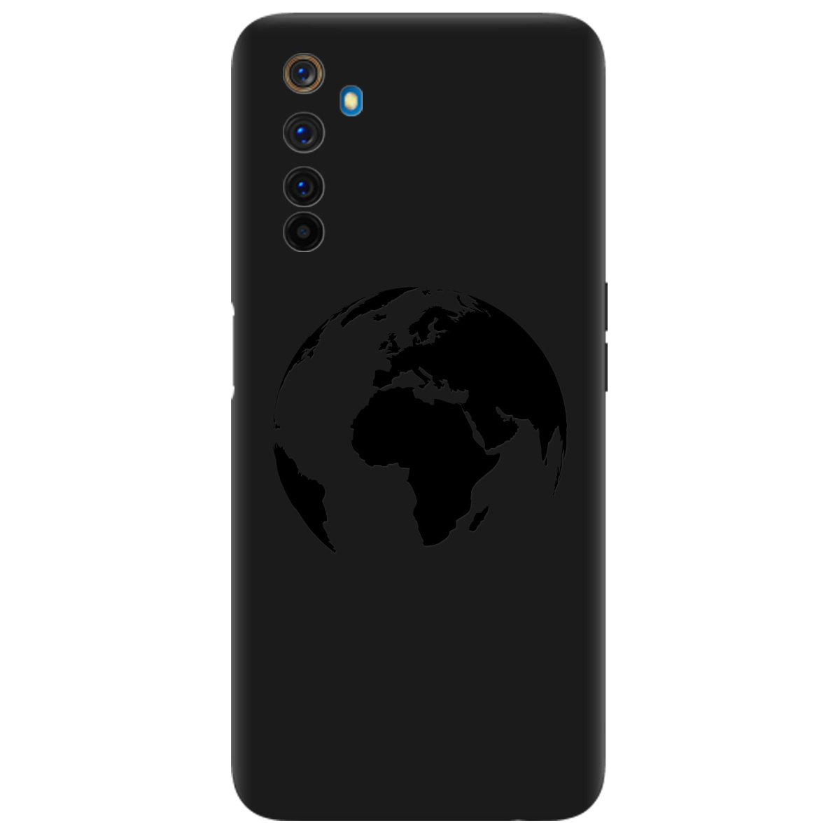 Чохол для Realme 6 Pro чорний матовий soft touch Planet - фото 1 - Чохли для телефонів