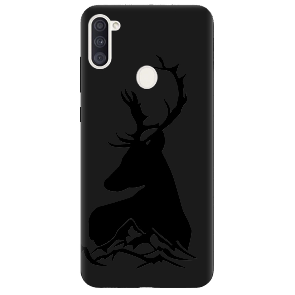 Чехол для Samsung Galaxy M11 черный матовый soft touch Moral - фото 1 - Чехлы для телефонов