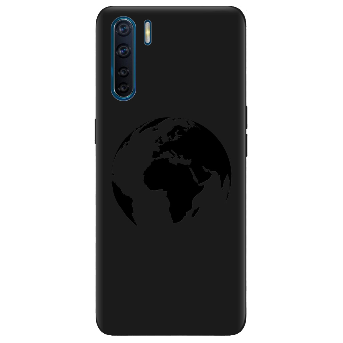 Чохол для Oppo Reno 3 чорний матовий soft touch Planet - фото 1 - Чохли для телефонів