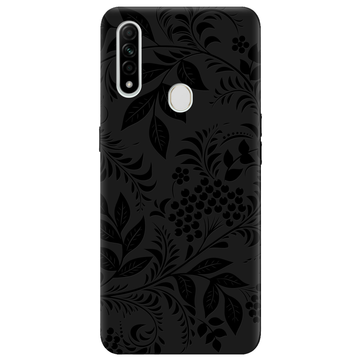 Чехол для Oppo A31 черный матовый soft touch Art - фото 1 - Чехлы для телефонов