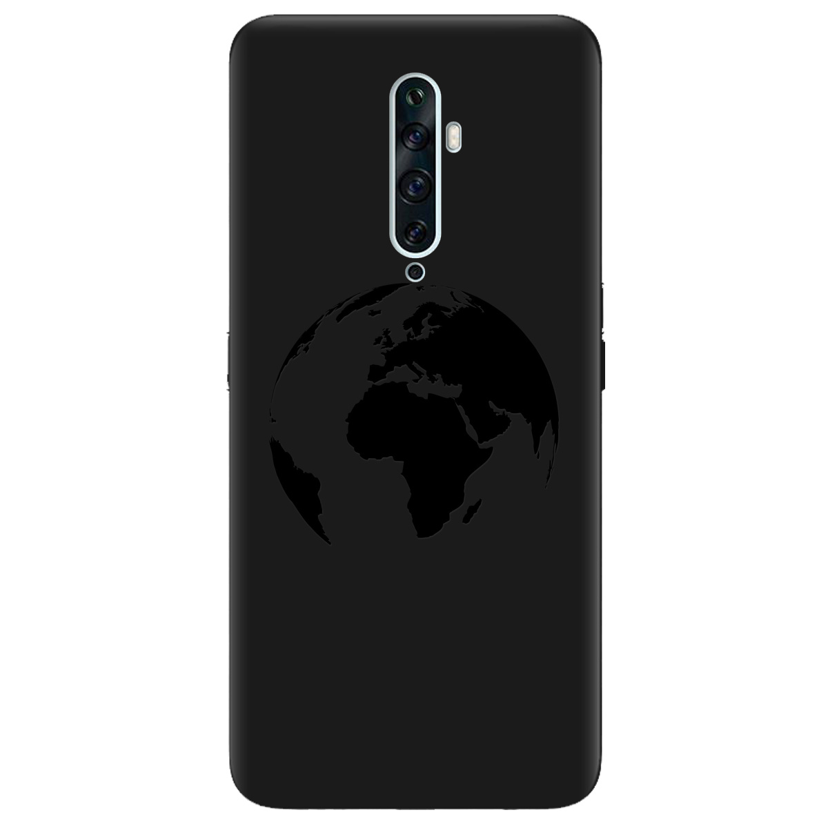 Чохол для Oppo Reno 2 чорний матовий soft touch Planet - фото 1 - Чохли для телефонів