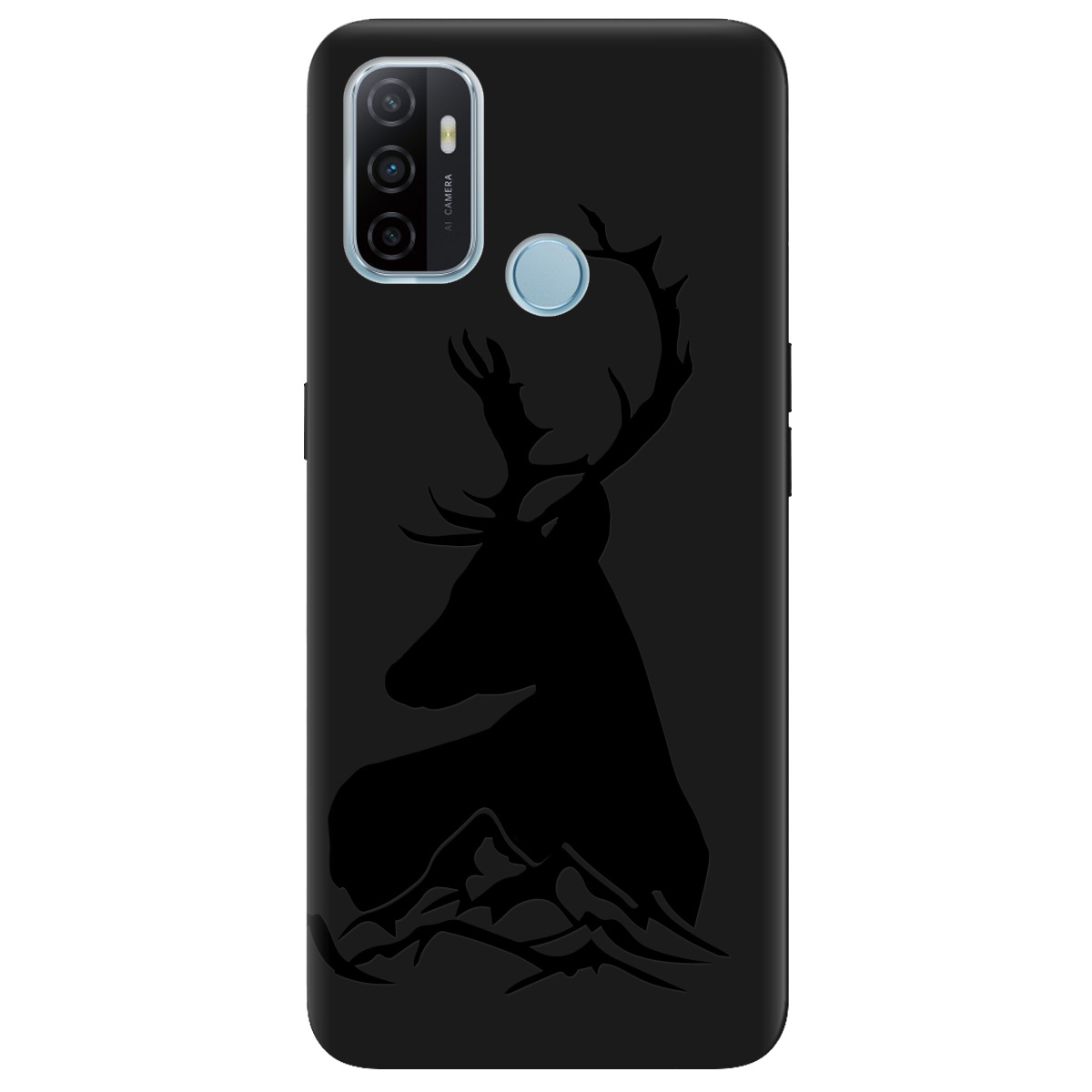 Чехол для Oppo A53/ A32/ A33 черный матовый soft touch Moral - фото 1 - Чехлы для телефонов