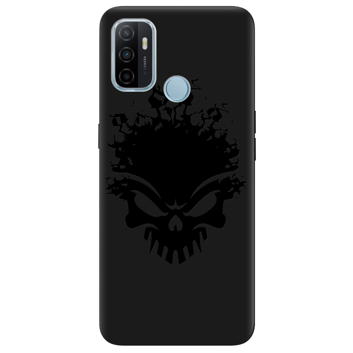 Чехол для Oppo A53/ A32/ A33 черный матовый soft touch Ugolek - фото 1 - Чехлы для телефонов