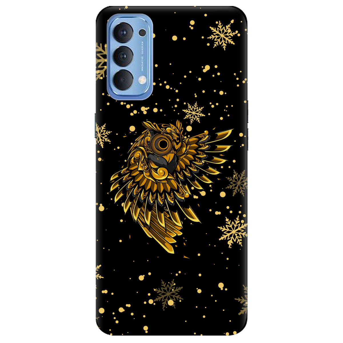 Чохол для Oppo Reno 4 Gold sova - фото 1 - Чохли для телефонів