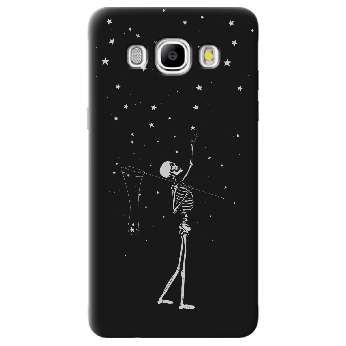 Чехол для Samsung Galaxy J5 2016 черный матовый soft touch Stars night - фото 1 - Чехлы для телефонов