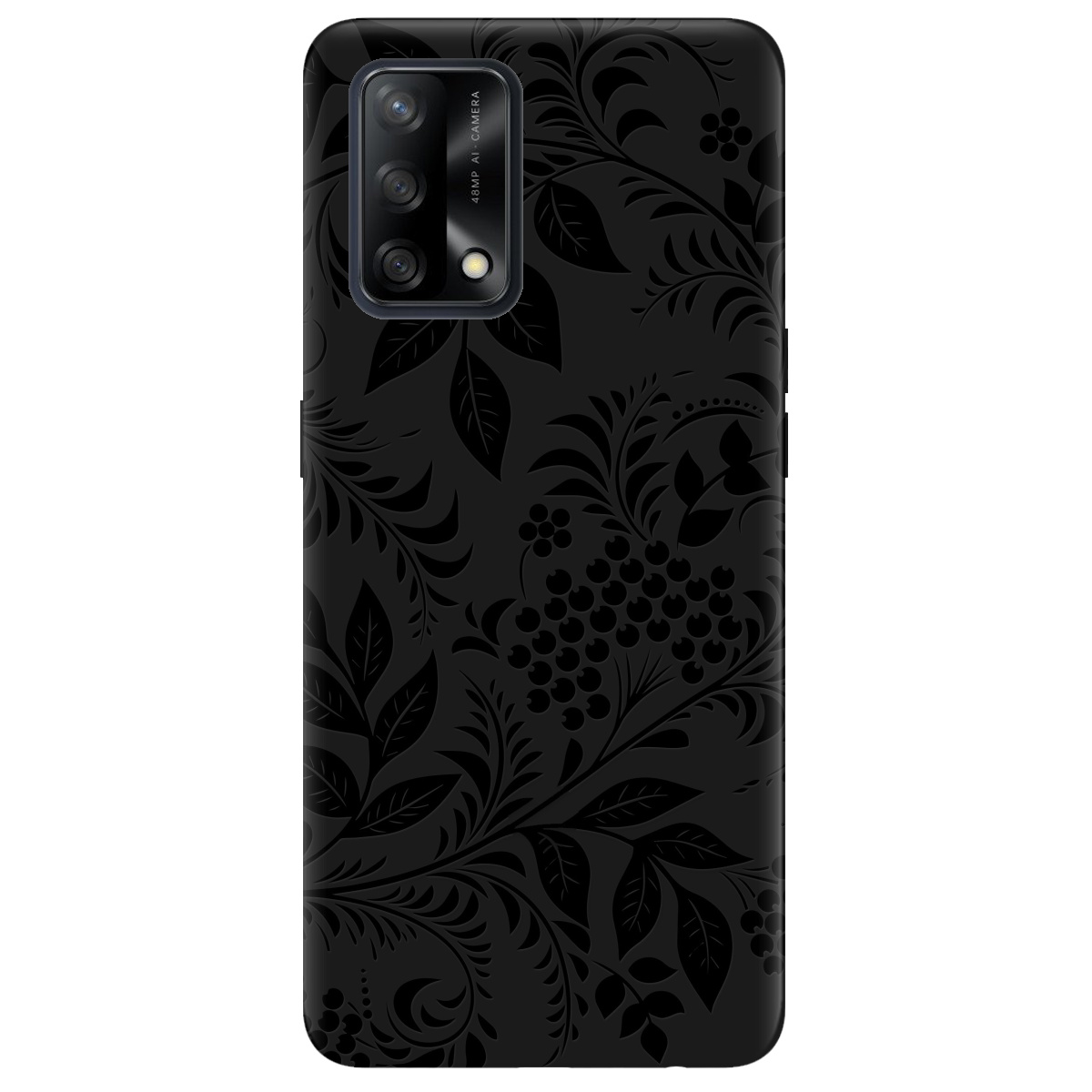 Чехол для Oppo A74 4G черный матовый soft touch Art - фото 1 - Чехлы для телефонов