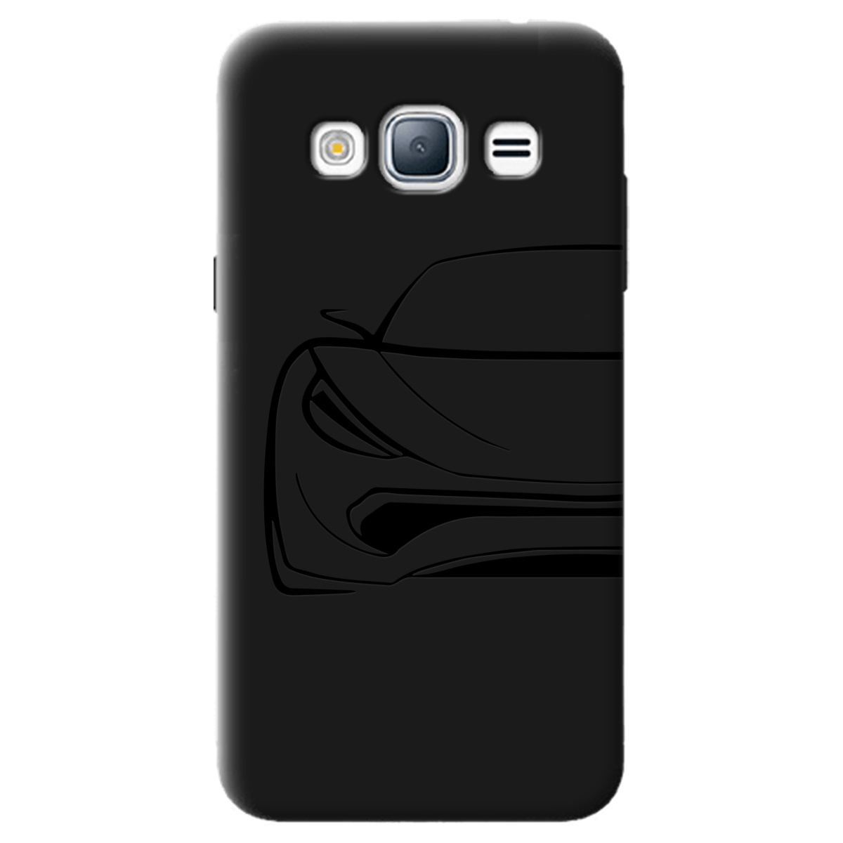 Чехол для Samsung Galaxy J3 2016 черный матовый soft touch Sport Car - фото 1 - Чехлы для телефонов