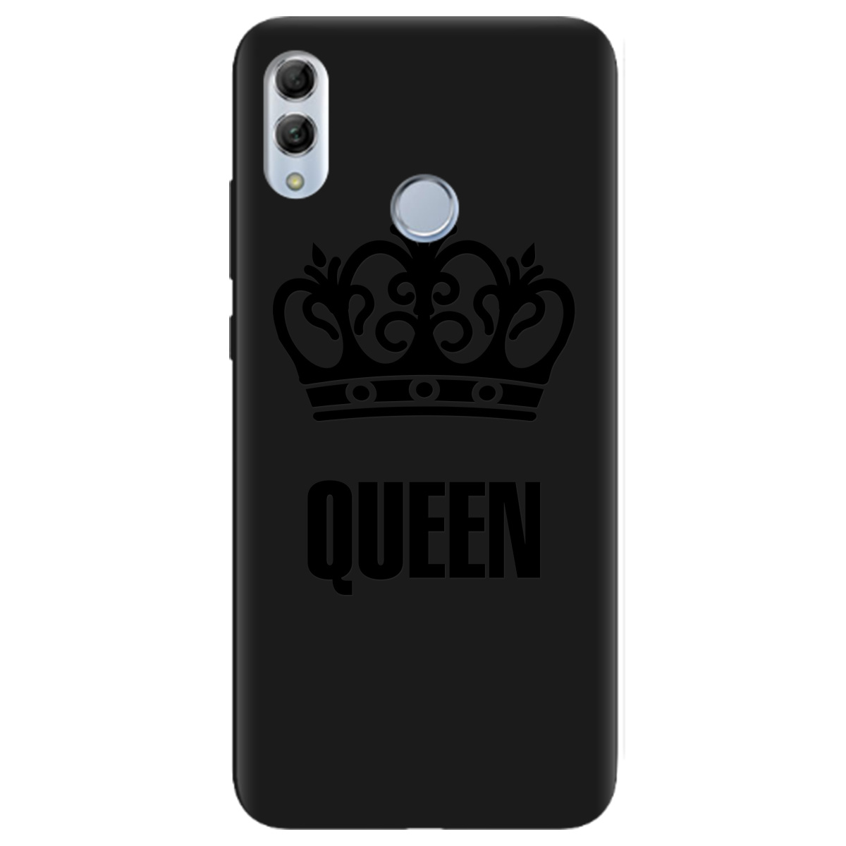 Чохол для Huawei Honor 10 Lite чорний матовий soft touch Queen - фото 1 - Чохли для телефонів