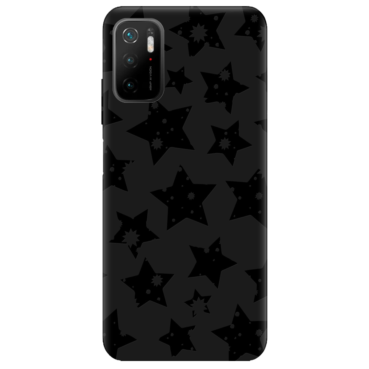 Чохол для Xiaomi Redmi Note 10 5G чорний матовий soft touch Black Star - фото 1 - Чохли для телефонів