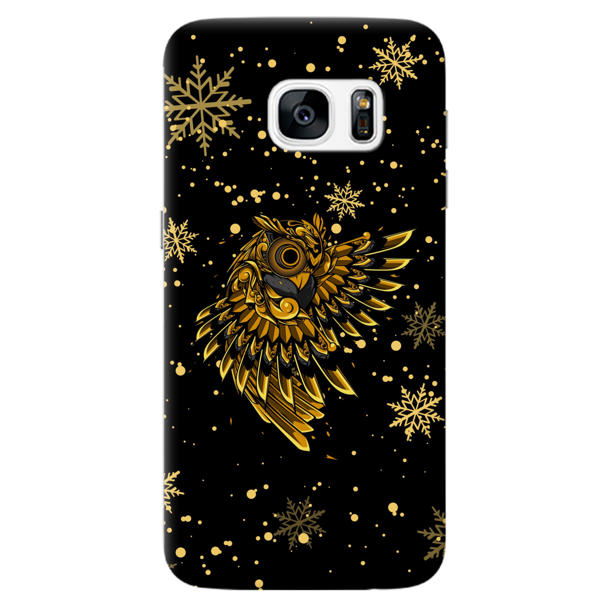 Чехол для Samsung Galaxy S7 Gold sova - фото 1 - Чехлы для телефонов