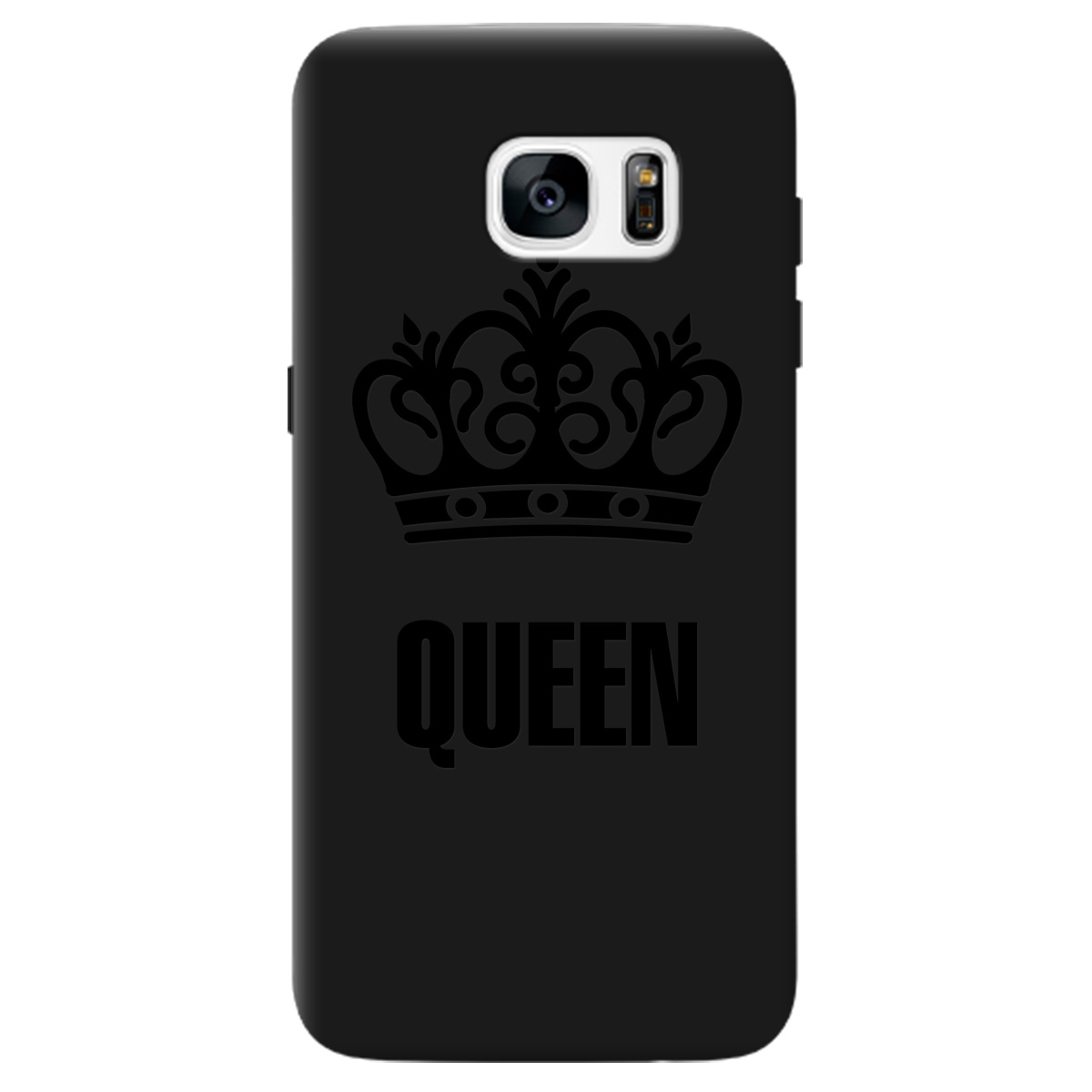 Чохол для Samsung Galaxy S7 Edge чорний матовий soft touch Queen - фото 1 Чохол для Samsung Galaxy S7 Edge чорний матовий soft touch Queen - фото 1 - Чохли для телефонів
