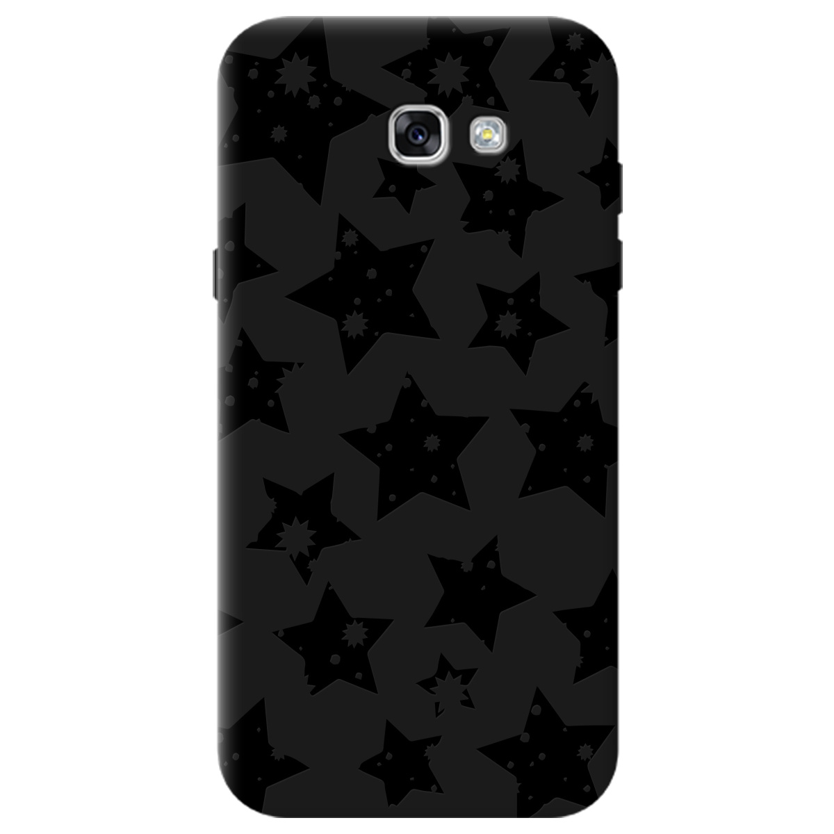 Чехол для Samsung Galaxy A7 2017 черный матовый soft touch Black Star - фото 1 - Чехлы для телефонов
