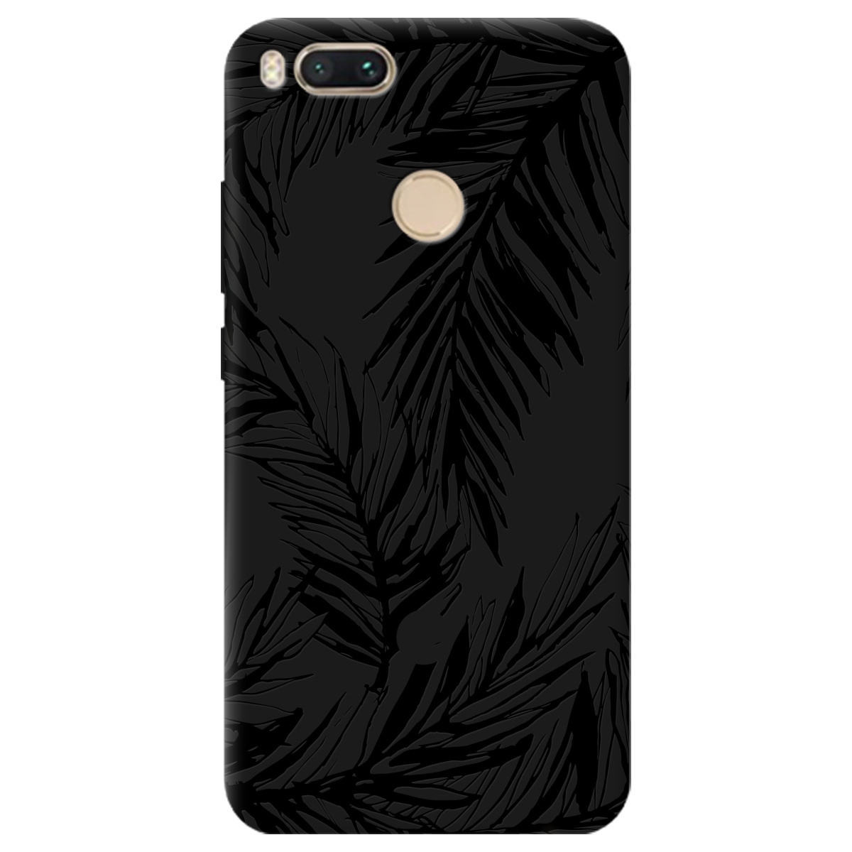 Чехол для Xiaomi Mi A1 черный матовый soft touch Tropics - фото 1 - Чехлы для телефонов