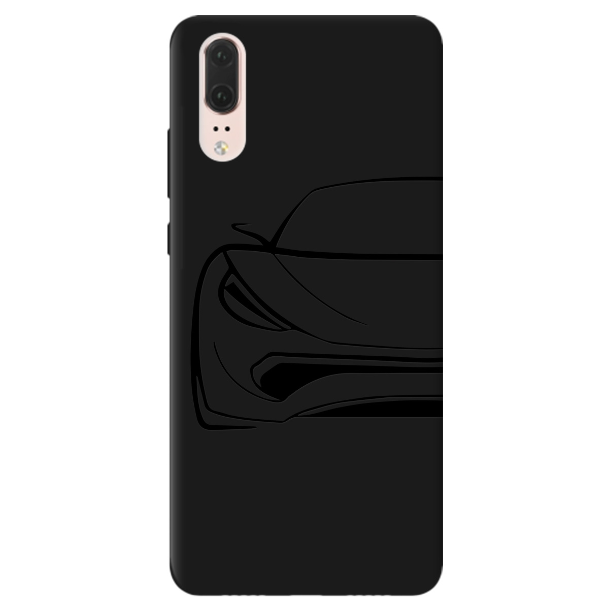 Чехол для Huawei P20 черный матовый soft touch Sport Car - фото 1 - Чехлы для телефонов