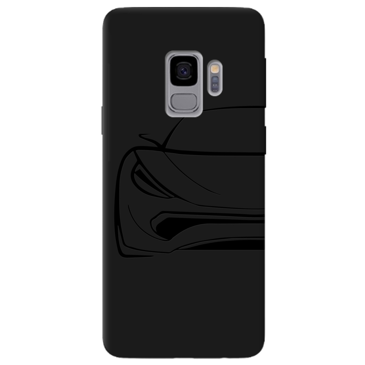 Чехол для Samsung Galaxy S9 черный матовый soft touch Sport Car - фото 1 - Чехлы для телефонов