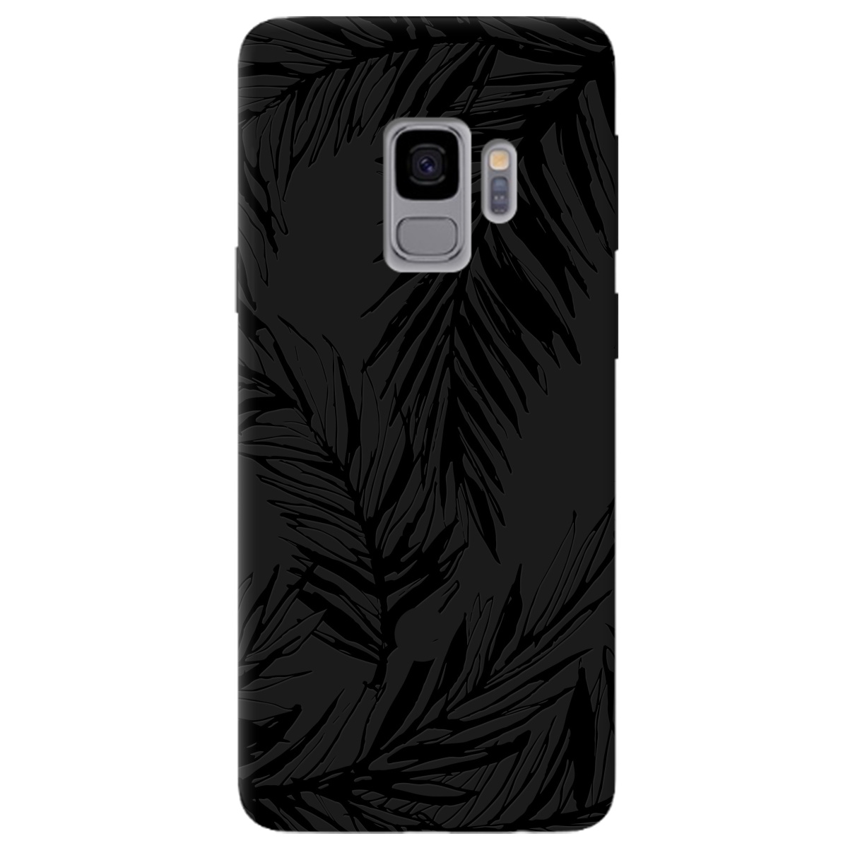 Чехол для Samsung Galaxy S9 черный матовый soft touch Tropics - фото 1 - Чехлы для телефонов