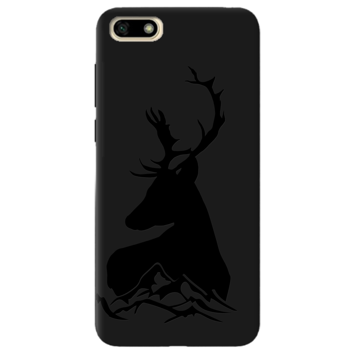 Чехол для Huawei Y5 2018 черный матовый soft touch Moral - фото 1 - Чехлы для телефонов