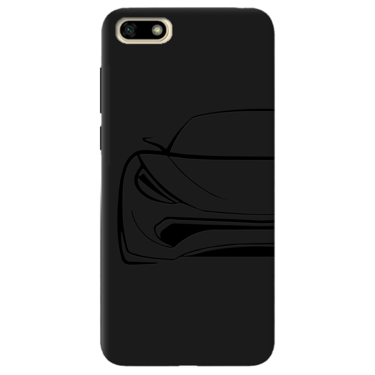 Чехол для Huawei Y5 2018 черный матовый soft touch Sport Car - фото 1 - Чехлы для телефонов