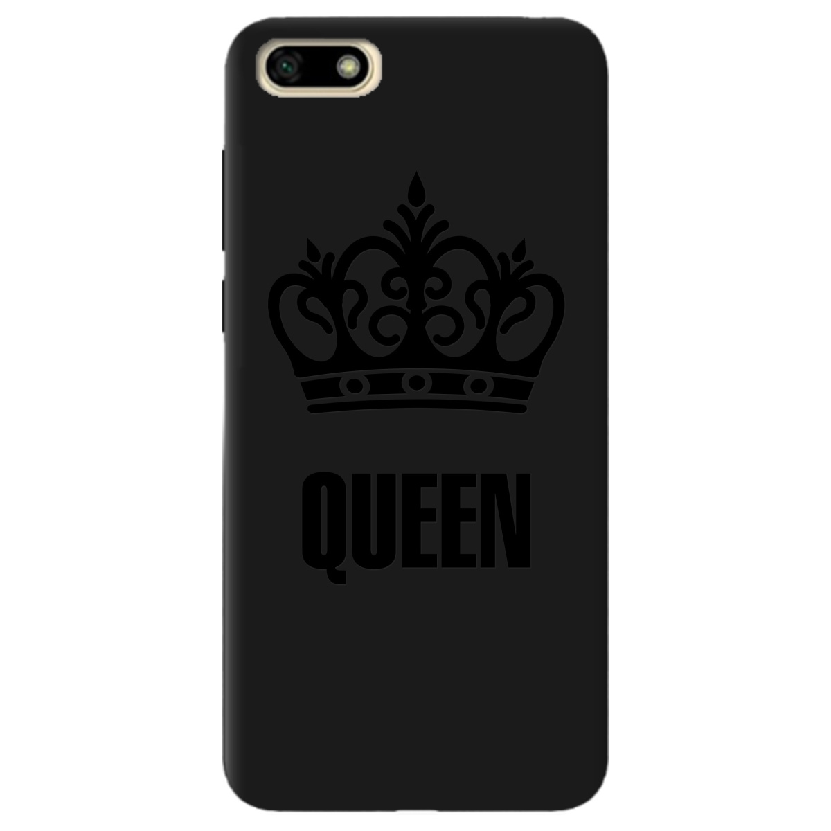 Чехол для Huawei Y5 2018 черный матовый soft touch Queen - фото 1 - Чехлы для телефонов
