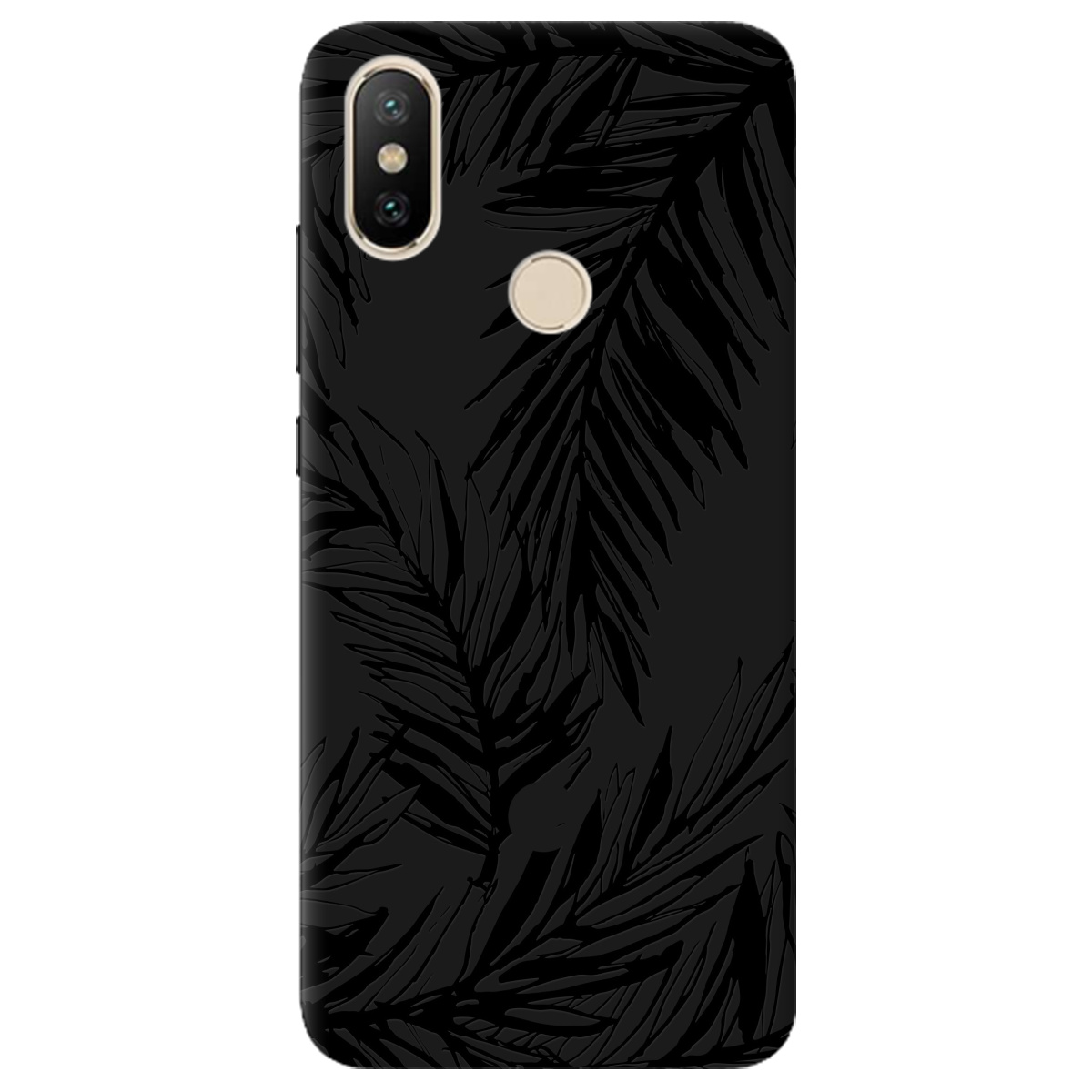 Чохол для Xiaomi Mi A2 Mi 6X чорний матовий soft touch Tropics - фото 1 - Чохли для телефонів
