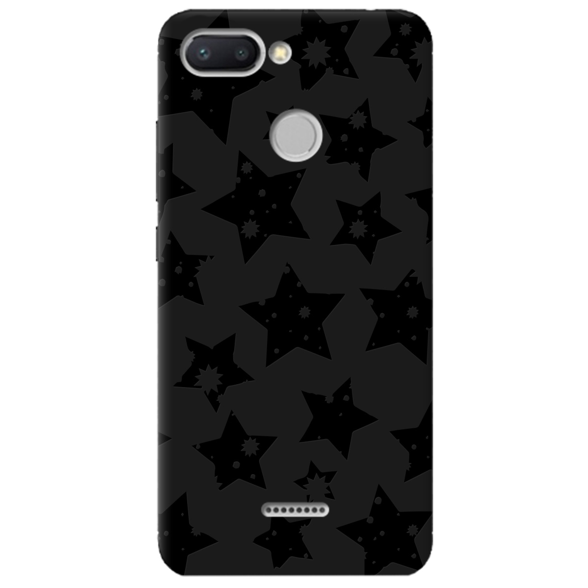 Чохол для Xiaomi Redmi 6 чорний матовий soft touch Black Star - фото 1 - Чохли для телефонів