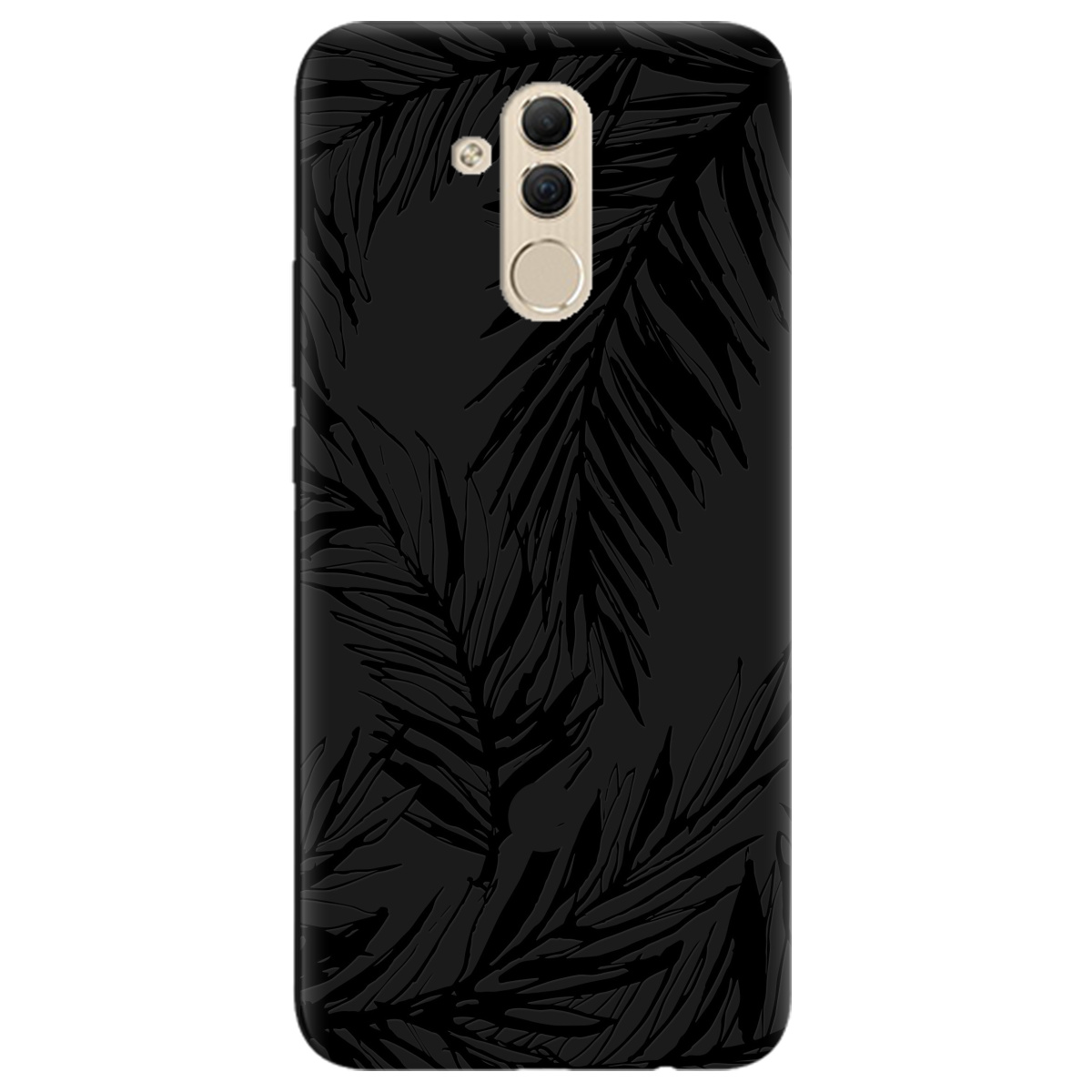 Чохол для Huawei Mate 20 Lite чорний матовий soft touch Tropics - фото 1 - Чохли для телефонів