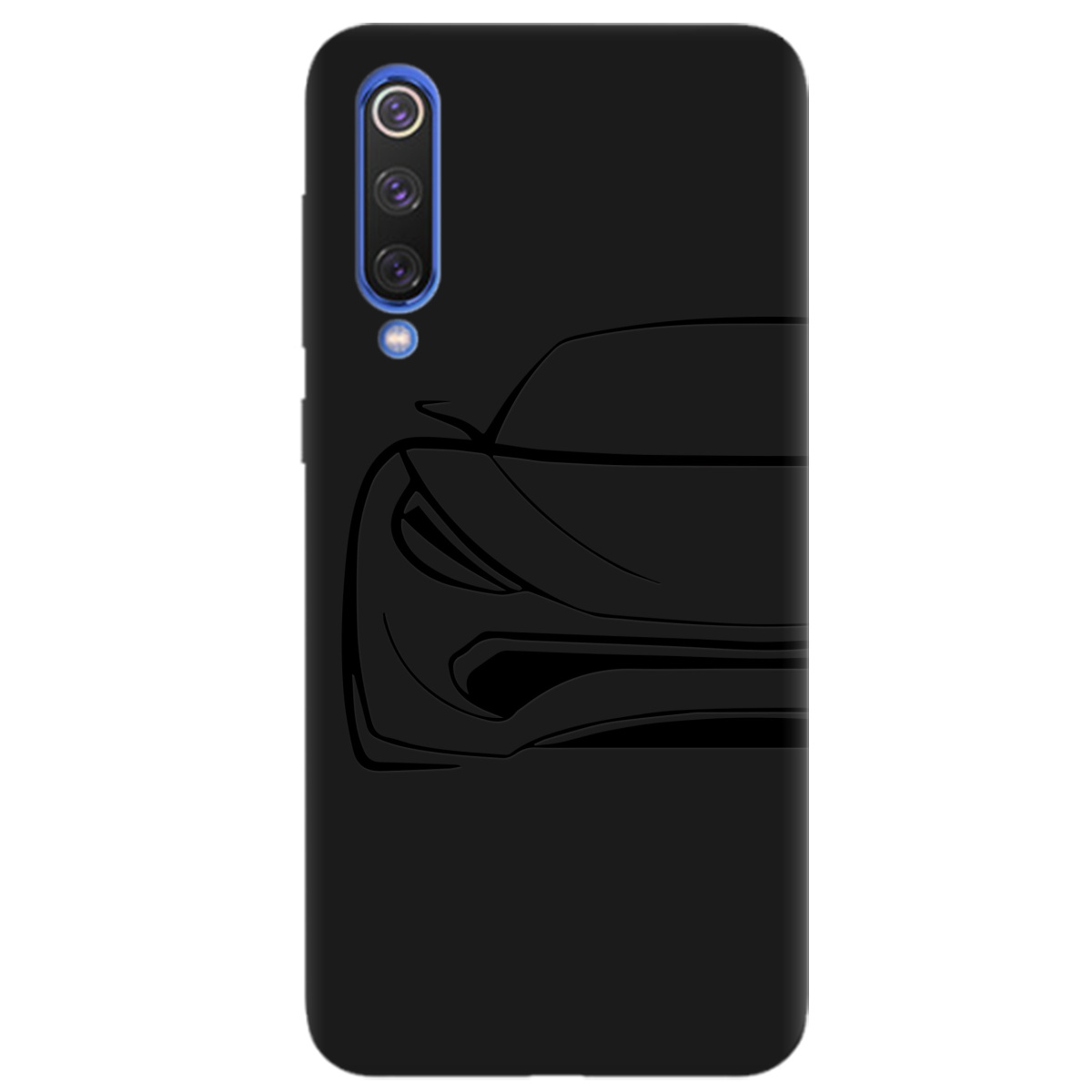 Чохол для Xiaomi Mi 9 чорний матовий soft touch Sport Car - фото 1 - Чохли для телефонів
