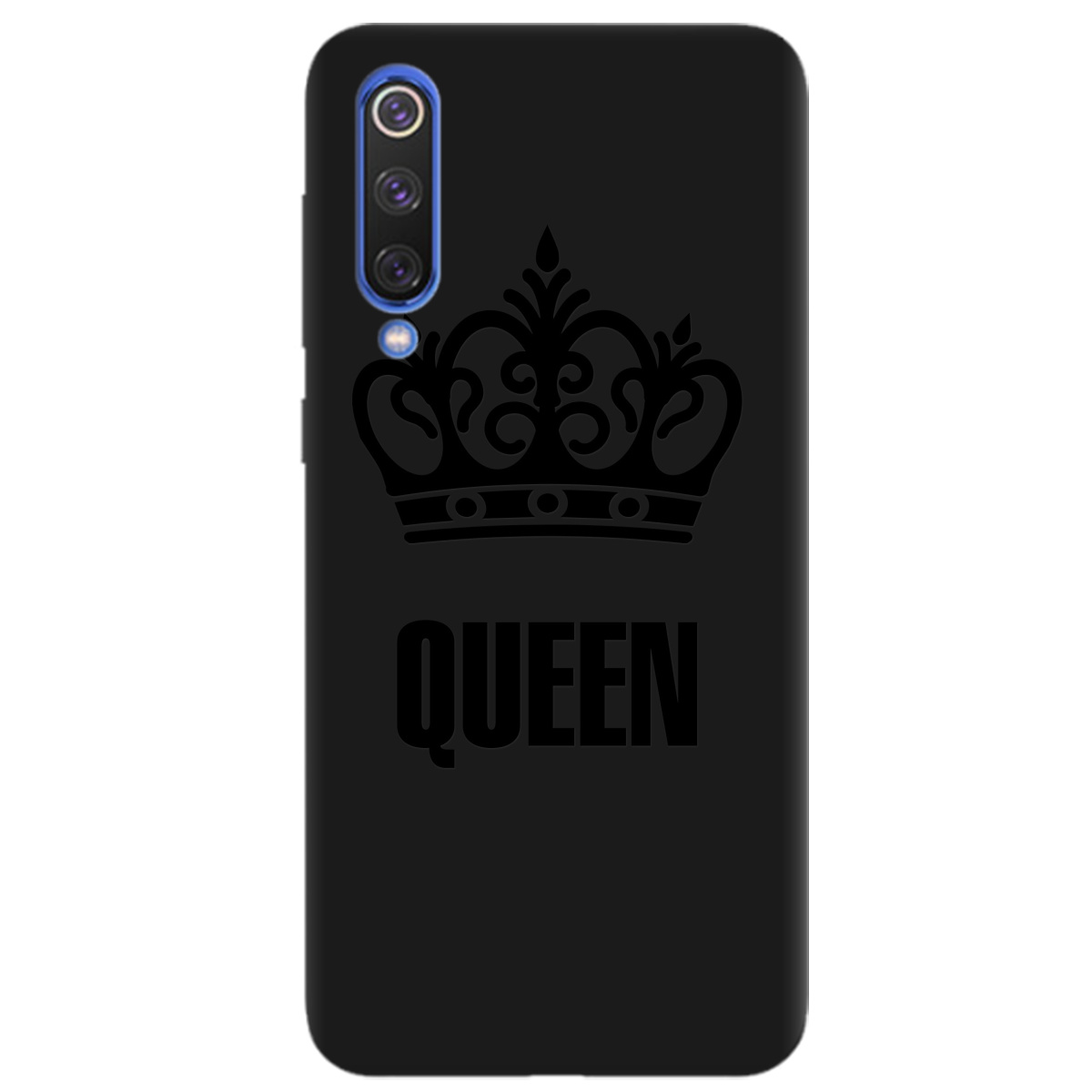 Чохол для Xiaomi Mi 9 чорний матовий soft touch Queen - фото 1 - Чохли для телефонів